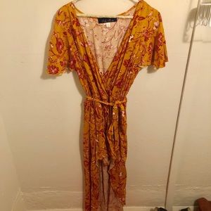 Midi length dress/romper floral